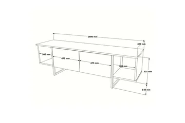 Mushir Tv-bänk 160 cm - Vit - Möbler - TV- & Mediamöbler - TV bänk & mediabänk