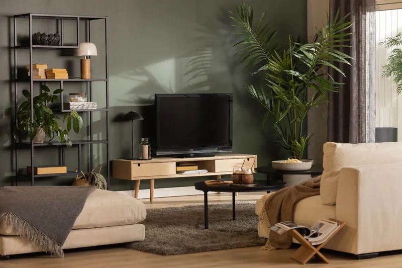 Myrviken TV-bänk 160 cm - Vitpigmenterad Ek - Möbler - TV- & Mediamöbler - TV bänk & mediabänk