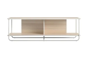 Nadzeya Golvstående Tv-bänk 152,9 cm med Förvaring i Trä med Metallram - Beige - Möbler - TV- & Mediamöbler - TV bänk & mediabänk