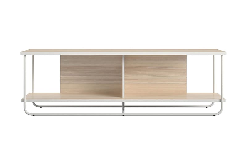 Nadzeya Golvstående Tv-bänk 152,9 cm med Förvaring i Trä med Metallram - Beige - Möbler - TV- & Mediamöbler - TV bänk & mediabänk