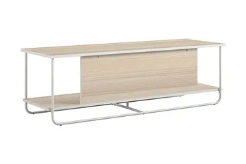Nadzeya Golvstående Tv-bänk 152,9 cm med Förvaring i Trä med Metallram - Beige - Möbler - TV- & Mediamöbler - TV bänk & mediabänk