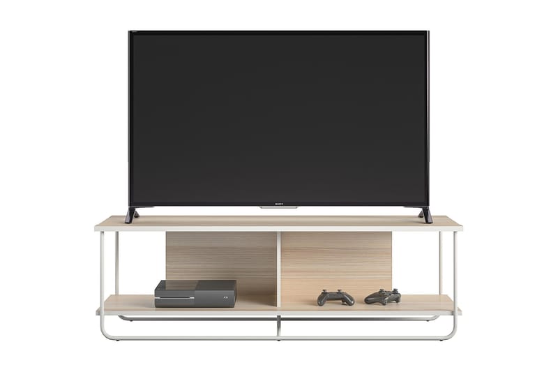 Nadzeya Golvstående Tv-bänk 152,9 cm med Förvaring i Trä med Metallram - Beige - Möbler - TV- & Mediamöbler - TV bänk & mediabänk