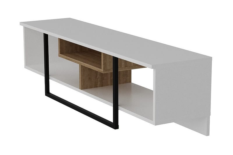 Naftali TV-Bänk 149 cm - Vit/Svart - Möbler - TV- & Mediamöbler - TV bänk & mediabänk