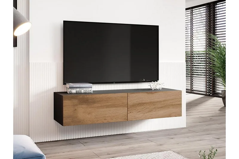Narbonne Tv-skåp 140 cm - Natur/Svart - Möbler - TV- & Mediamöbler - TV bänk & mediabänk