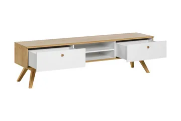 Nature TV-bänk 179,5 cm Vit/Natur - Vit/Trä/natur - Möbler - TV- & Mediamöbler - TV bänk & mediabänk