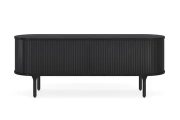 Noira Tv bänk med Förvaring 150x45 cm - Svart / Ek / Ribbad - Möbler - TV- & Mediamöbler - TV bänk & mediabänk