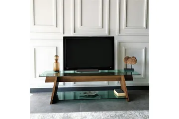 Noralee TV-Bänk 158 cm - Valnöt/Grön - Möbler - TV- & Mediamöbler - TV bänk & mediabänk