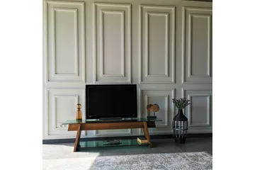 Noralee TV-Bänk 158 cm - Valnöt/Grön - Möbler - TV- & Mediamöbler - TV bänk & mediabänk