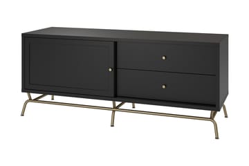 Nova Golvstående TV-bänk 150 cm med Förvaring i Målat Trä - Svart - Möbler - TV- & Mediamöbler - TV bänk & mediabänk