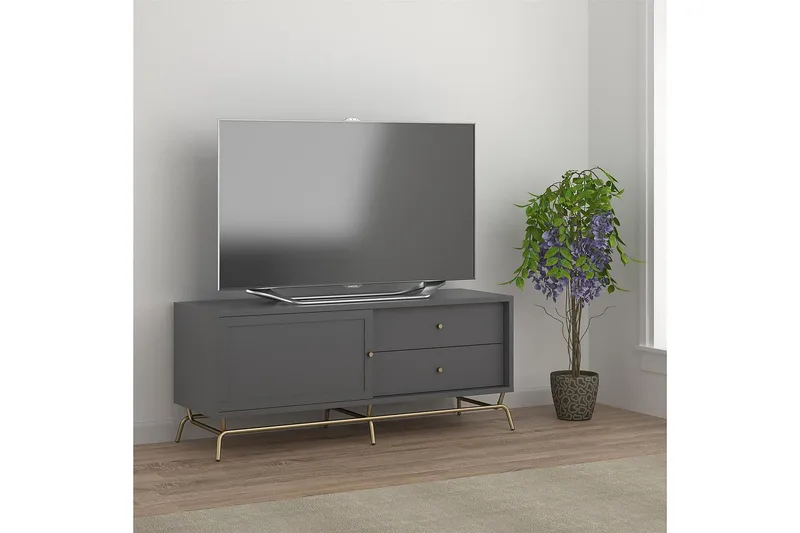 Nova Tv-bänk 150x48 cm Grafitgrå - Möbler - TV- & Mediamöbler - TV bänk & mediabänk