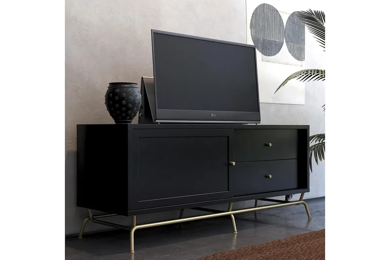 Nova TV-bänk 150x50 cm Svart - Möbler - TV- & Mediamöbler - TV bänk & mediabänk