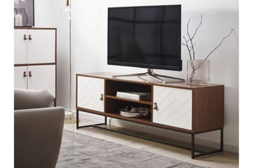 Nueva Golvstående TV Bänk 150 cm med Förvaring i Mörkt Trä - Brun - Möbler - TV- & Mediamöbler - TV bänk & mediabänk