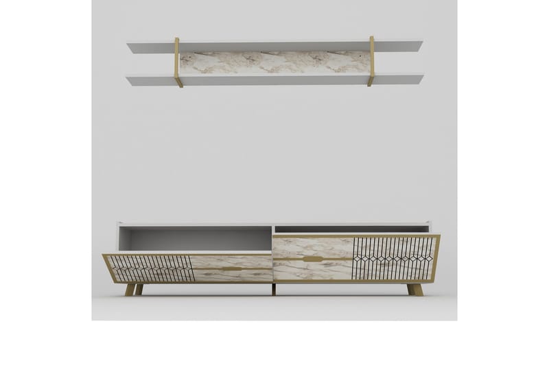 Ocotla Tv-bänk 179,8 cm - Vit - Möbler - TV- & Mediamöbler - TV bänk & mediabänk