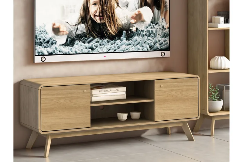 Olivet Tv-bänk 140 cm - Natur - Möbler - TV- & Mediamöbler - TV bänk & mediabänk