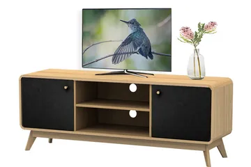 Olivet Tv-bänk 140 cm - Natur/Svart - Möbler - TV- & Mediamöbler - TV bänk & mediabänk