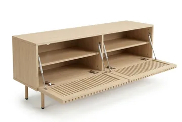 Peyra Ribbad Tv-bänk 160 cm - Natur - Möbler - TV- & Mediamöbler - TV bänk & mediabänk