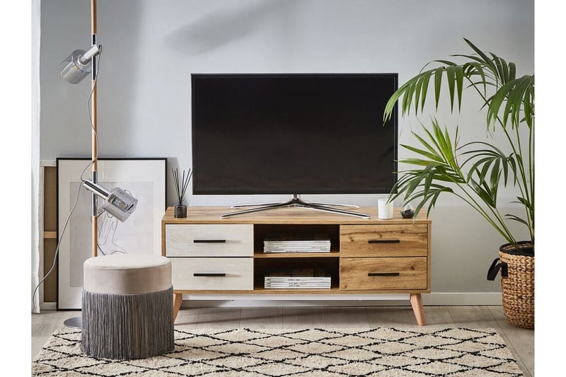 Poblat TV-bänk 120 cm - Vit - Möbler - TV- & Mediamöbler - TV bänk & mediabänk