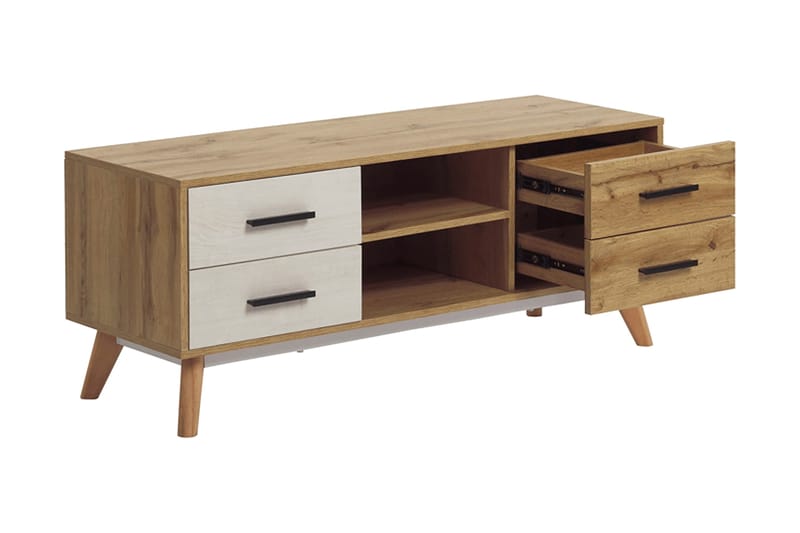 Poblat TV-bänk 120 cm - Vit - Möbler - TV- & Mediamöbler - TV bänk & mediabänk