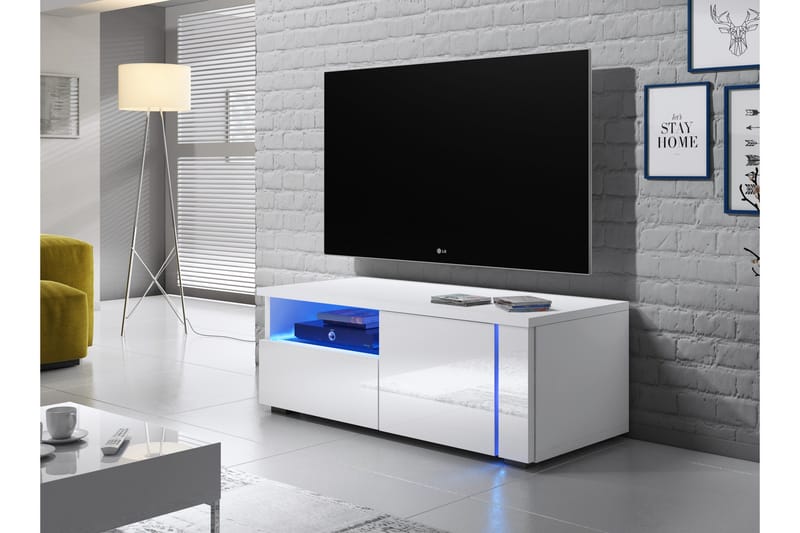 Portvasgo TV-Bänk 100 cm - Vit - Möbler - TV- & Mediamöbler - TV bänk & mediabänk