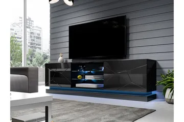 Qiu Tv-bänk 200 cm - Svart - Möbler - TV- & Mediamöbler - TV bänk & mediabänk