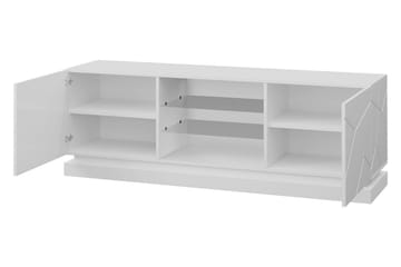Qiu TV-bänk 40x160 cm LED-belysning - Vit/Högglans - Möbler - TV- & Mediamöbler - TV bänk & mediabänk