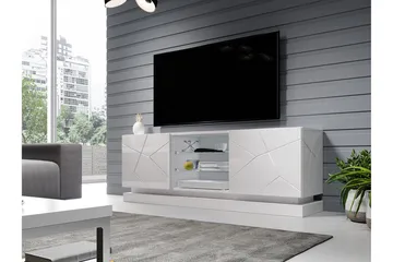 Qiu TV-bänk 40x160 cm - Vit/Högglans - Möbler - TV- & Mediamöbler - TV bänk & mediabänk