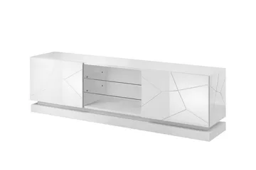 Qiu TV-bänk 40x200 cm - Vit/Högglans - Möbler - TV- & Mediamöbler - TV bänk & mediabänk