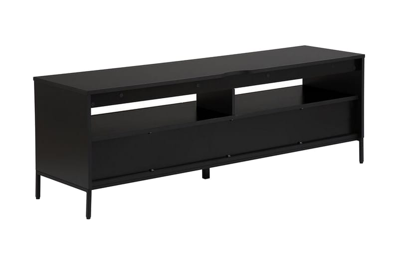 Revelle Golvstående TV-bänk 150 cm med Förvaring i Ljust Trä - Svart - Möbler - TV- & Mediamöbler - TV bänk & mediabänk