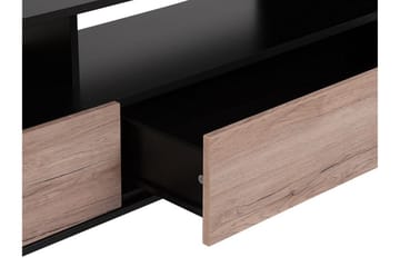 Revelle Golvstående TV-bänk 150 cm med Förvaring i Ljust Trä - Svart - Möbler - TV- & Mediamöbler - TV bänk & mediabänk