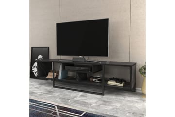 Rinorea Golvstående Tv Bänk 150 cm med Förvaring i Målat Trä - Svart - Möbler - TV- & Mediamöbler - TV bänk & mediabänk
