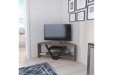 Rinorea Golvstående Tv Bänk 90 cm med Förvaring i Mörkt Trä - Brun - Möbler - TV- & Mediamöbler - TV bänk & mediabänk
