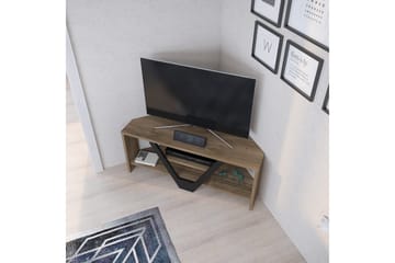 Rinorea Golvstående Tv Bänk 90 cm med Förvaring i Mörkt Trä - Brun - Möbler - TV- & Mediamöbler - TV bänk & mediabänk