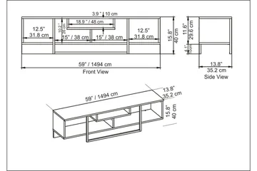 Rinorea Tv-bänk 150x40 cm - Svart - Möbler - TV- & Mediamöbler - TV bänk & mediabänk