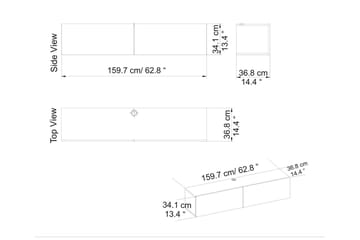 Rinorea Tv-bänk 159,7x34,1 cm - Vit - Möbler - TV- & Mediamöbler - TV bänk & mediabänk