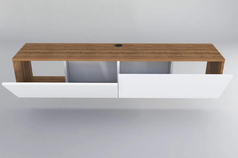 Rinorea Tv-bänk 159,7x34,1 cm - Vit - Möbler - TV- & Mediamöbler - TV bänk & mediabänk