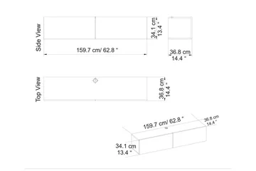 Rinorea Tv-bänk 159,7x34,1 cm - Vit - Möbler - TV- & Mediamöbler - TV bänk & mediabänk