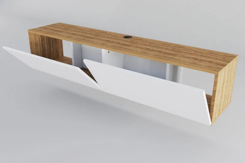 Rinorea Tv-bänk 159,7x34,1 cm - Vit - Möbler - TV- & Mediamöbler - TV bänk & mediabänk