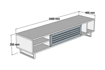 Rinorea Tv-bänk 160x35 cm - Brun - Möbler - TV- & Mediamöbler - TV bänk & mediabänk