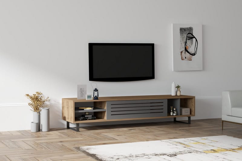 Rinorea Tv-bänk 160x35 cm - Brun - Möbler - TV- & Mediamöbler - TV bänk & mediabänk