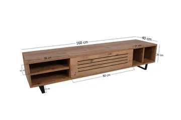 Rinorea Tv-bänk 160x35 cm - Brun - Möbler - TV- & Mediamöbler - TV bänk & mediabänk