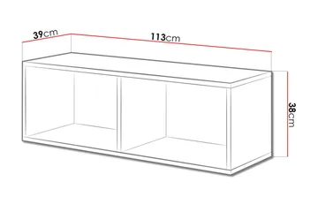 Roco TV-bänk 112,5x39x37,5 cm Black - Möbler - TV- & Mediamöbler - TV bänk & mediabänk