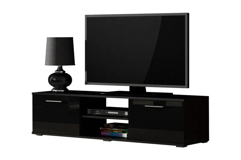Ruskelsby TV-bänk 140 cm NO_BRAND Black - Möbler - TV- & Mediamöbler - TV bänk & mediabänk