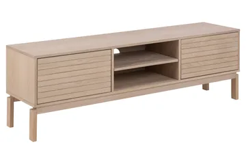 Sakie Golvstående Tv Bänk 160 cm med Förvaring i Ljust Trä - Ljusbeige - Möbler - TV- & Mediamöbler - TV bänk & mediabänk