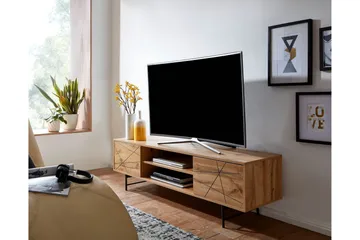Seddik Tv-bänk 45x160 cm Rektangulär - Brun - Möbler - TV- & Mediamöbler - TV bänk & mediabänk
