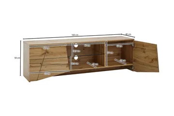 Seddik Tv-bänk 50x160 cm Rektangulär - Brun - Möbler - TV- & Mediamöbler - TV bänk & mediabänk