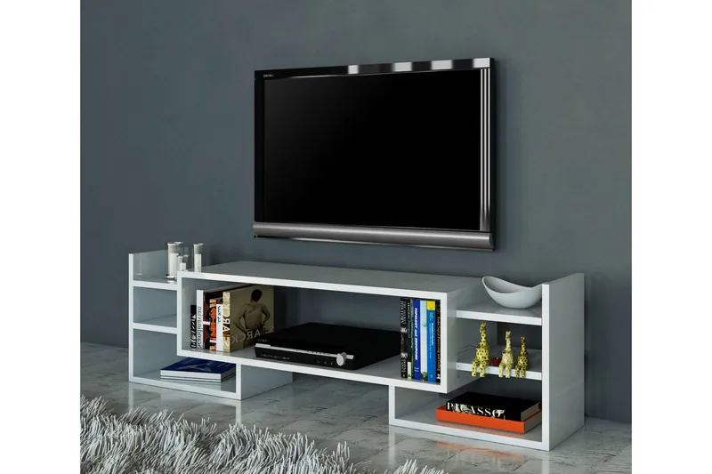Semoure Tv-bänk 90 cm - Vit - Möbler - TV- & Mediamöbler - TV bänk & mediabänk