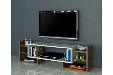 Semoure Tv-bänk 90 cm - Vit/Valnöt - Möbler - TV- & Mediamöbler - TV bänk & mediabänk