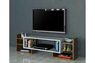 Semoure Tv-bänk 90 cm - Vit/Valnöt - Möbler - TV- & Mediamöbler - TV bänk & mediabänk