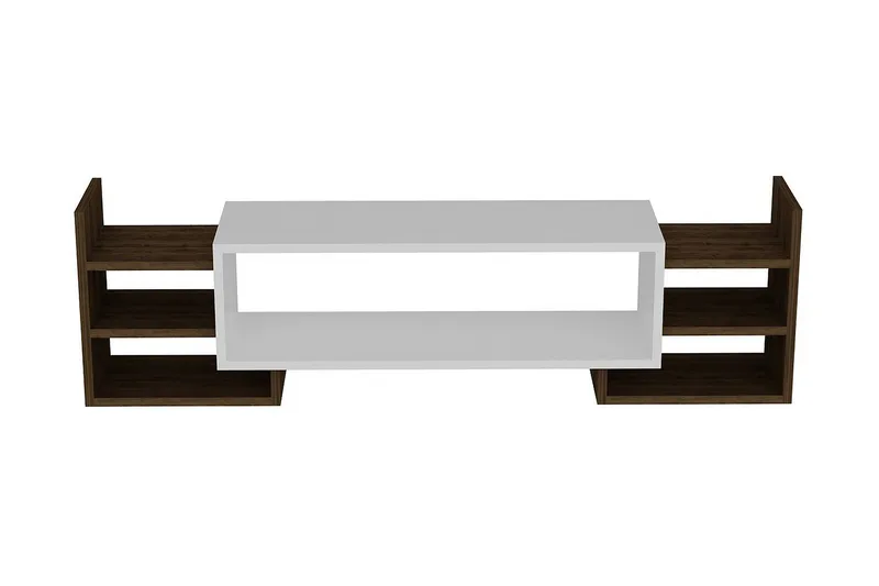 Semoure Tv-bänk 90 cm - Vit/Valnöt - Möbler - TV- & Mediamöbler - TV bänk & mediabänk