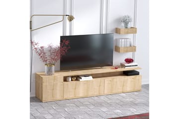 Sinox Golvstående TV Bänk 180 cm med Förvaring i Målat Trä - Ljusbrun - Möbler - TV- & Mediamöbler - TV bänk & mediabänk